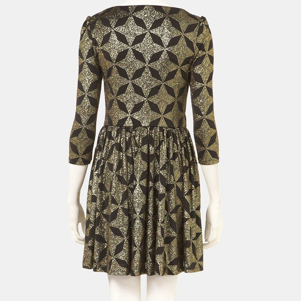 Topshop Glitter Print Skater Dress - Picture 5 of 6